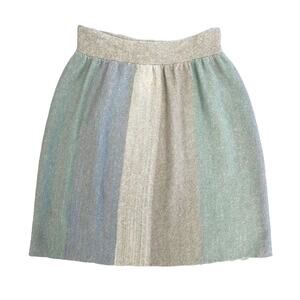 Souchi Cashmere Linen Knit Hand Loomed Sweater Skirt Womens S